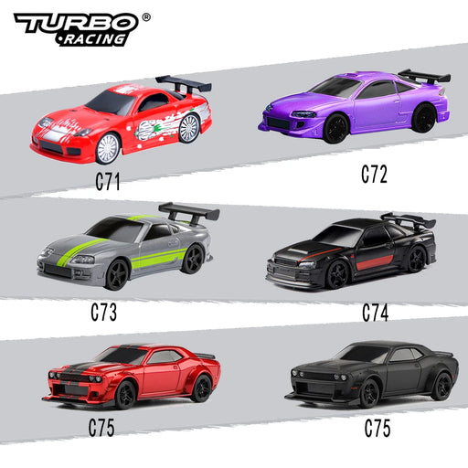 Turbo Racing 1:76 C71 C72 C73 C74 C75 RTR Flat Running Toys on Road RC Car Proportional Remote Control Toys for Adults Turbo Racing 1:76 C71 C72 C73 C74 C75 RTR Flat Running Toys on Road RC   Lacatang Shop Lacatang Shop 