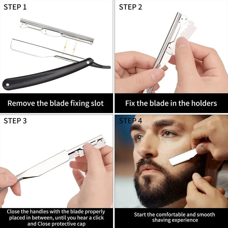 Pro Manual Shaver Straight Edge Stainless Steel Sharp Barber Razor Pro Manual Shaver: Stainless Steel Straight Edge Barber Razor Other AliExpress Lacatang Shop 