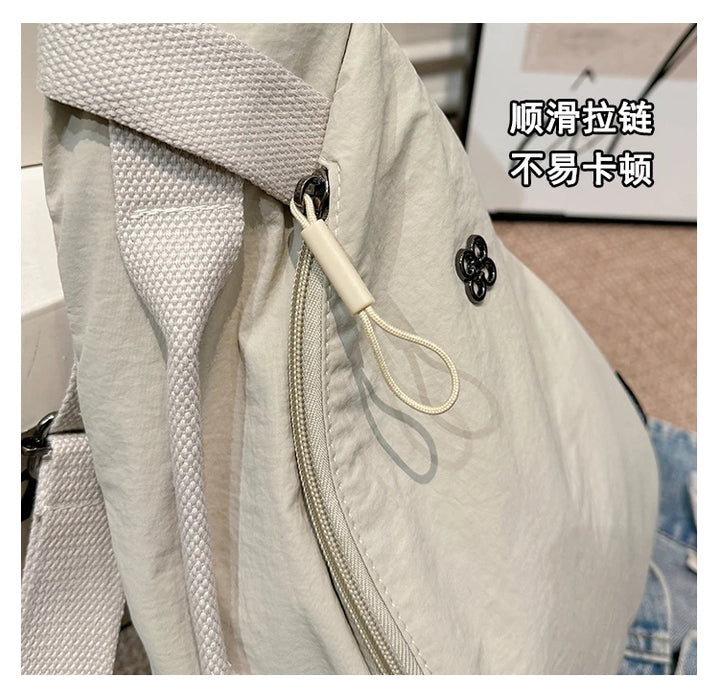 Nylon Zipper 2024 Hot Selling Women's Waist Packs Solid Color Versatile Casual Chest Bag Soft Simple Popular Crossbody Bag Nylon Zipper 2024 Hot Selling Women's Waist Packs Solid Color   Lacatang Shop Lacatang Shop 