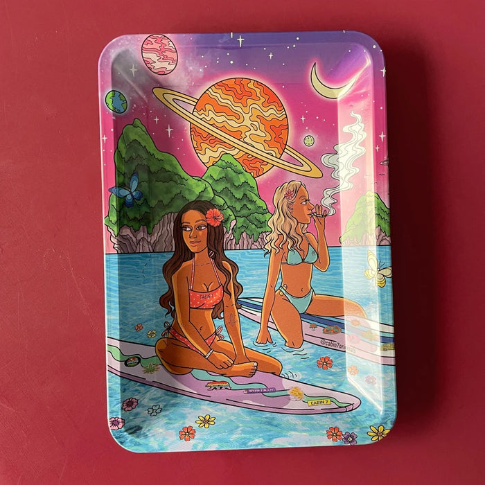 Collectible Metal Rolling Tray 7x4.92 Inches