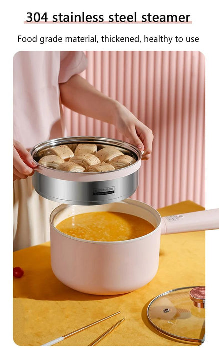 DMWD 1.8/2.5L Household Cooking Pot Electric Rice Cooker Mini Hot Pot Food Steamer Porridge Soup Pot Breakfast Maker Frying Pan - Lacatang Shop