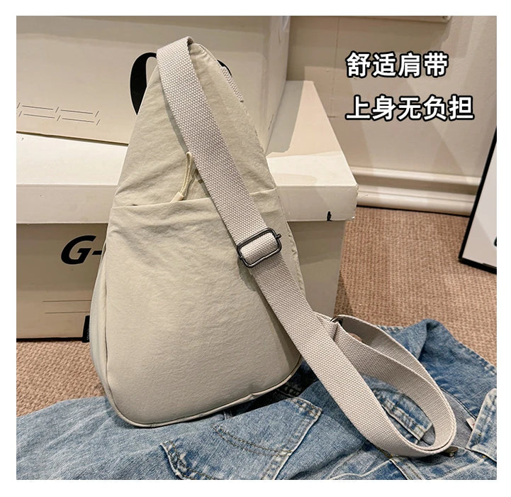 Nylon Zipper 2024 Hot Selling Women's Waist Packs Solid Color Versatile Casual Chest Bag Soft Simple Popular Crossbody Bag Nylon Zipper 2024 Hot Selling Women's Waist Packs Solid Color   Lacatang Shop Lacatang Shop 