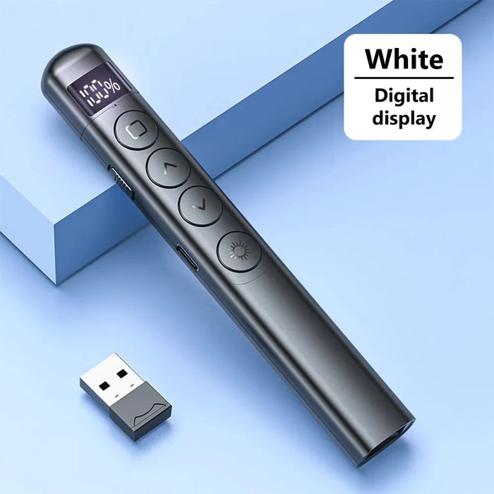 Digital Display Wireless Presenter Red Laser Page Turning Pen RF Volume Remote Control PPT Presentation USB PowerPoint Pointer