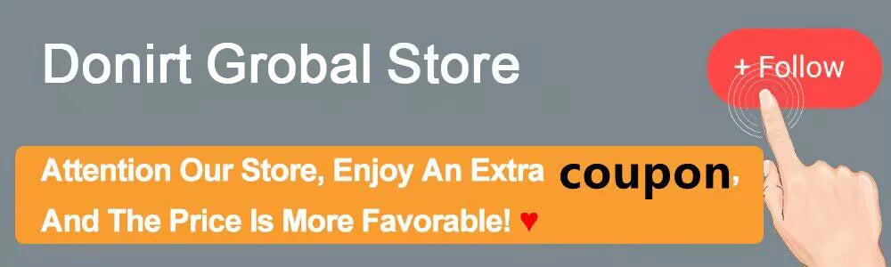 A banner for "Lacatang Shop" with a "Follow" button on the right side featuring a hand icon pointing towards it. Below, there's an orange bar that says, "Attention Our Store, Enjoy An Extra coupon And The Price Is More Favorable! ❤ Don't miss our 2024 New Portable 1.5L Multi-function Pot Rice Cooker Electric Cooking Stir Frying Noodle Pot Mini Hot Pot offers!