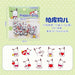 Illustration of AliExpress 100-piece Sanrio Kawaii Sticker Set packaging, featuring Pochacco, Kuromi, Melody, and Hello Kitty. Text in Chinese and English appears on a green polka dot background, accentuating the playful charm of these characters—ideal for student stationery or birthday gifts.