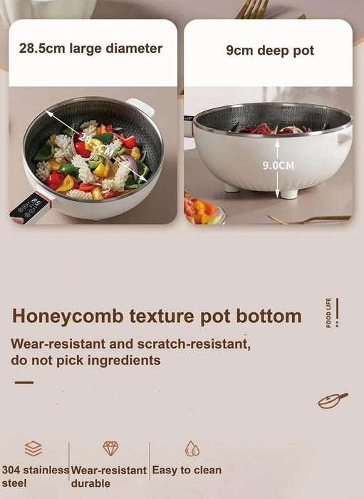 4.5L Smart Electric Wok Multi-function Electric Pot Reservation Steamer Non-stick Fry Pan Large Capacity Electric Hot Pot 220V - Lacatang Shop