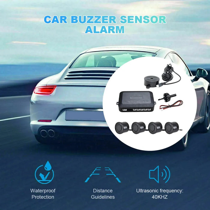 Sound Alarm Indicator 12V Reverse Backup Radar Sound Alert Car Reverse Backup Rear Radar System Sound Alarm Safety Kit