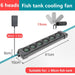 The image showcases a Lacatang Shop aquarium chiller fan, designed in Mainland China. This six-head cooler, 41cm x 6cm x 10cm with a 1.5m power wire, fits tanks up to 80cm and shows the side view of its mounting mechanism.