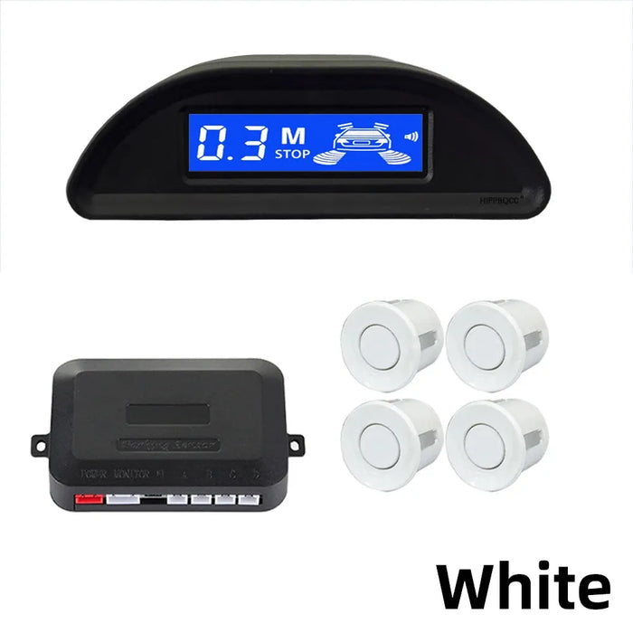 HIPPBQCC Parking Sensor For Car With Auto Parktronic Reverse LED Monitor 4 Sensors Radar Detector System Backlight Display