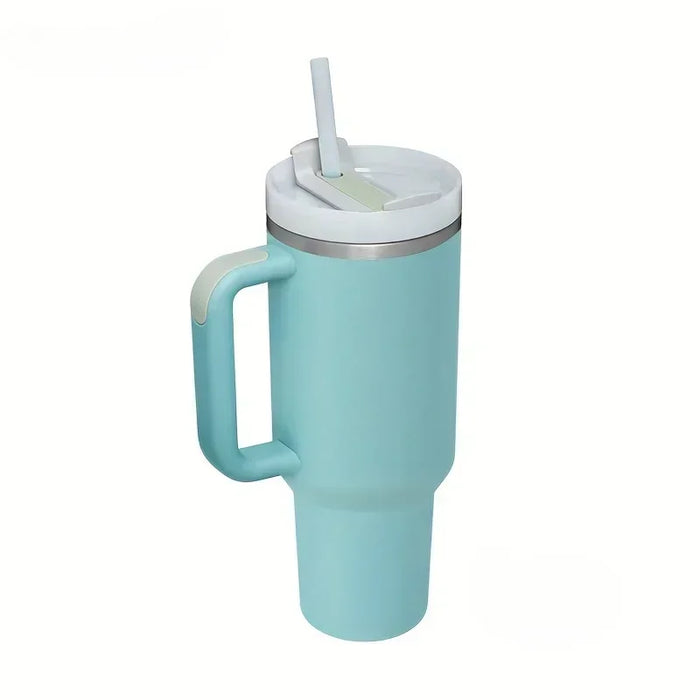 40oz 1200ML High Quality Insulated Tumbler with Handle Straw Double Wall Thermal Iced Travel Cup Coffee Cup Perfect Gift