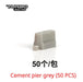 Image of a grey cement pier model piece labeled "Turbo Racing," ideal for enhancing your 1:76 setup. Text below reads "50个/包" and "Cement pier grey (50 PCS)," perfect for remote control racing enthusiasts using the Lacatang Shop's Drift Jump Track Mat with Cement Block Accessories.