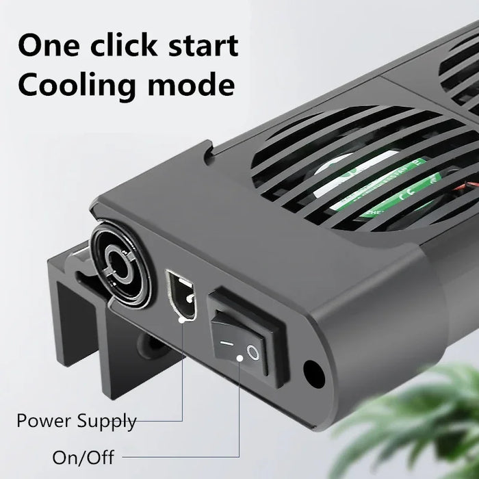 Aquarium Cooling Fan System for Fish Tanks - Adjustable Chiller with 2/3/4/5 Fan Options for Marine and Pond Use