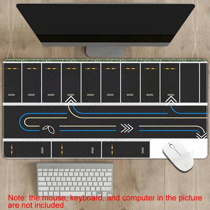 300x600mm Non-slip Rubber Mouse Pad - Multipurpose Desk Mat with RC Racing Track Design, 2mm Thickness - Lacatang Shop