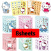 8/16 Sheets Sanrio Puzzle Stickers Cartoon Kawaii Hello Kitty Make-a-Face Assemble Cartoon Game Assemble Jigsaw Children Gift - Lacatang Shop