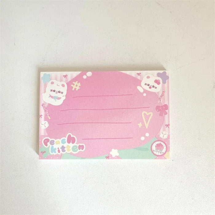 Ins Cute Cat Memo Pad Korean Scrapbooking DIY Kawaii Stationery Non Sticky Notes School Diary Message Memo Paper - Lacatang Shop