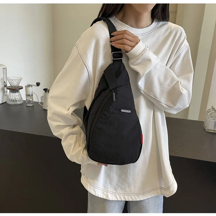 Droplet Shaped Nylon Waterproof Unisex Chest Bag Women Sport Phone Crossbody Bag Men Cycling Portable Versatile Shoulder Bag Droplet Shaped Nylon Waterproof Unisex Chest Bag Women Sport Phone   Lacatang Shop Lacatang Shop 