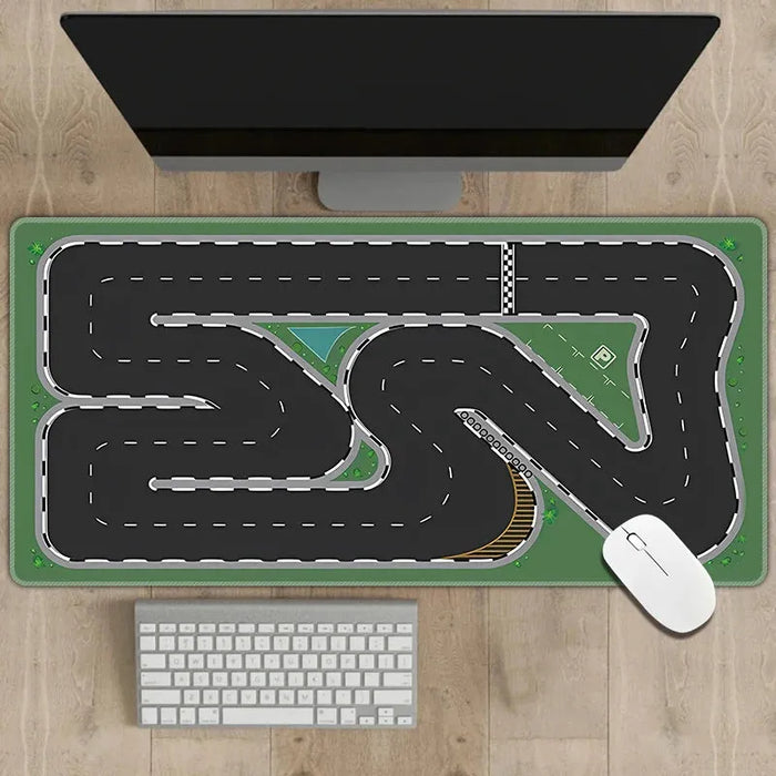 300x600mm Non-slip Rubber Mouse Pad - Multipurpose Desk Mat with RC Racing Track Design, 2mm Thickness - Lacatang Shop