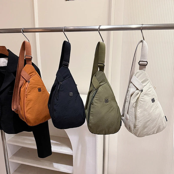 Nylon Zipper 2024 Hot Selling Women's Waist Packs Solid Color Versatile Casual Chest Bag Soft Simple Popular Crossbody Bag Nylon Zipper 2024 Hot Selling Women's Waist Packs Solid Color   Lacatang Shop Lacatang Shop 