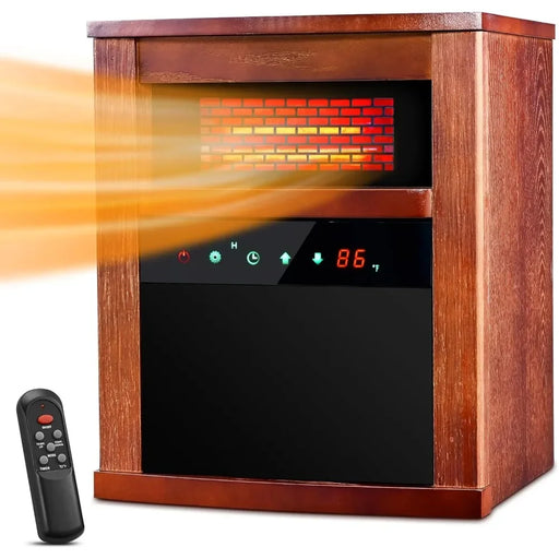 Air Selection Electric Space Heater, 1500W Infrared Heater, with 3 Heating Modes, Thermostat, Remote Control, and 12 Hour Timer Air Selection 1500W Infrared Heater: Remote, 3 Modes, 12-Hour Timer  Lacatang Shop Lacatang Shop 