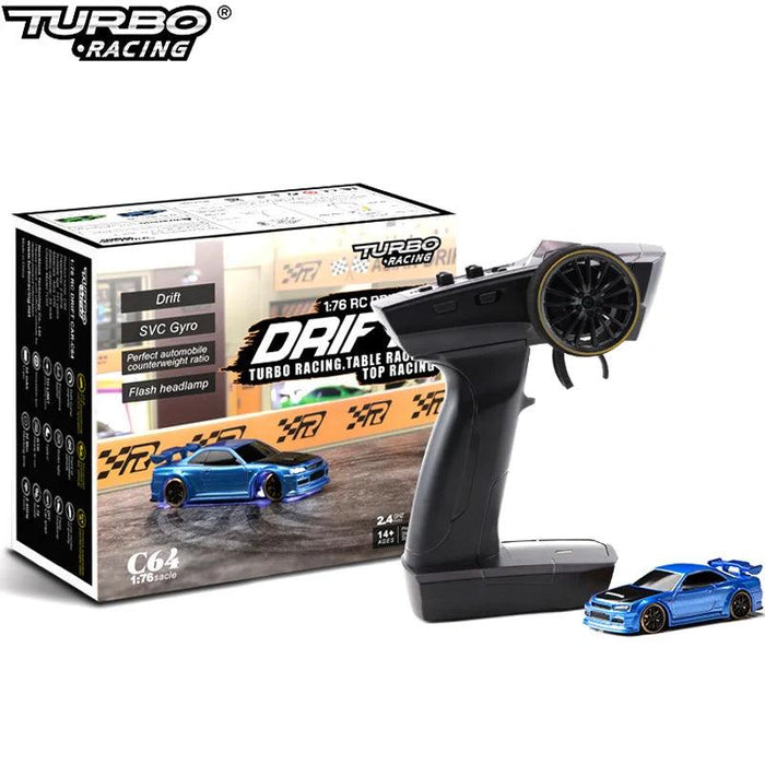 Turbo Racing 1:76 C64 C73 C72 C74 Drift Rc Car With Gyro Radio Full - Lacatang Shop