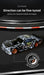 Displayed on a black track is the Lacatang Shop's 1/43 RC Car Mini Racing Car, featuring a striking black and white zebra-striped pattern. The text above reads "Car Model: Direction can be fine-tuned." An inset image offers a close-up of the high simulation wheel designed for full-scale directional control, making it an ideal choice for any remote control car enthusiast.