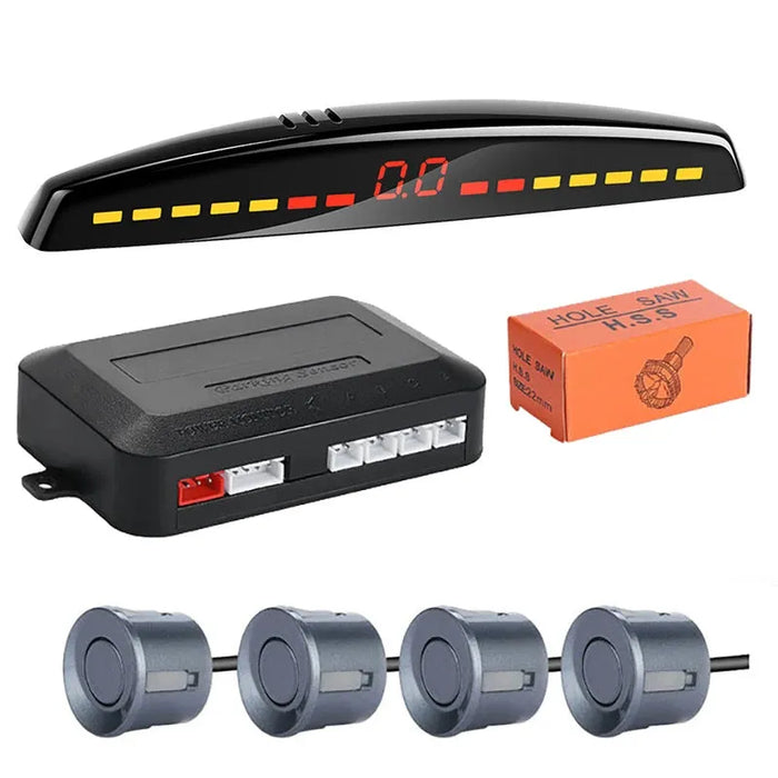 Risingon Car Parktronic LED Parking Sensor Kit Radar Display Backup Monitor Detector System