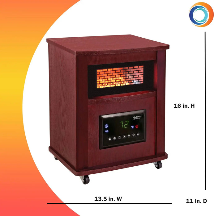 1500W 16” Electric Infrared Quartz Wood Cabinet Space Heater ，Adjustable Thermostat with， Digital Display, Overheat Protection 

Efficient & Safe 1500W Electric Infrared Heater w/ Digital Display & Overheat Protection - 16 Wooden Cabinet  Lacatang Shop Lacatang Shop 