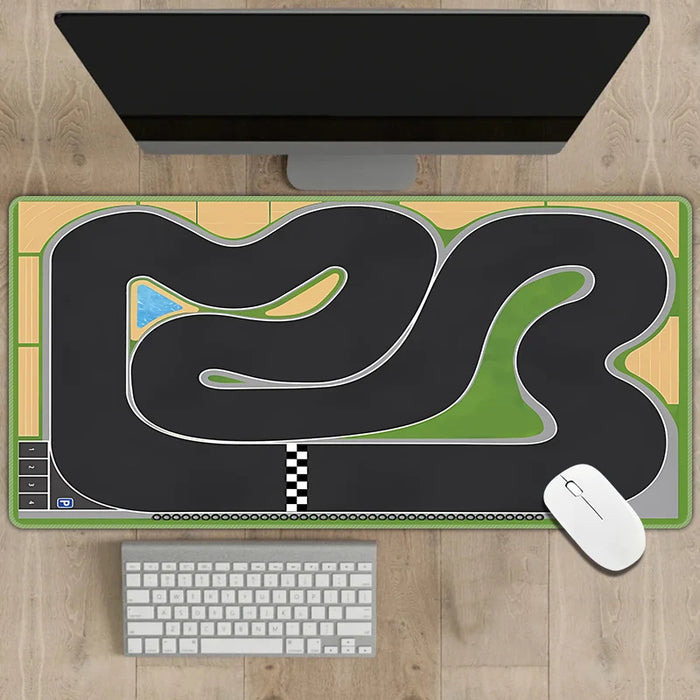 Multipurpose 2mm Thick Rubber Mouse Pad 300x700mm with Non-Slip Traffic Simulation Design for Desk Use - Lacatang Shop