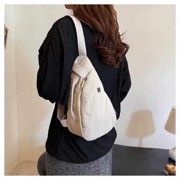 Nylon Zipper 2024 Hot Selling Women's Waist Packs Solid Color Versatile Casual Chest Bag Soft Simple Popular Crossbody Bag Nylon Zipper 2024 Hot Selling Women's Waist Packs Solid Color   Lacatang Shop Lacatang Shop 