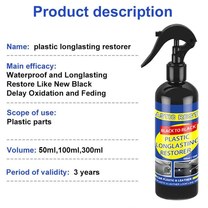 Car Plastic Restorer Back To Black Gloss Car Cleaning Products Plastic - Lacatang Shop