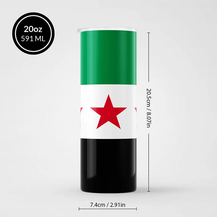 Funny Sticker Flag Map Of Syria Car Party Supplies Arab Republic Syria Three Star Flag Stainless Steel Thermos Cup Party Sticker Funny Syria Flag Map Sticker & Stainless Steel Thermos Cup Set  Lacatang Shop Lacatang Shop 