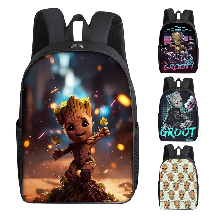 Groot Marvel Superhero School Backpack - Cute Cartoon Design for Students and Office Use, Perfect Gift for Kids and Adults