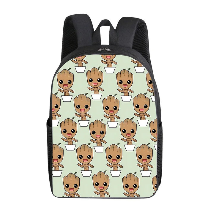 Groot Marvel Superhero Backpack - Cartoon Print School Bag for Students and Office - Cute Gift for Kids and Adults