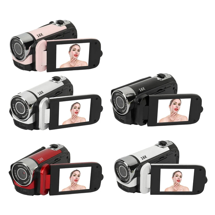 1080P HD 16MP Digital Camera 2.4 Inch Rotatable Screen Camcorder 16X Zoom HD Anti-shock Video Recorder with Fill Light 1080P HD 16MP Digital Camera 2.4 Inch Rotatable Screen Camcorder 16X   Lacatang Shop Lacatang Shop 