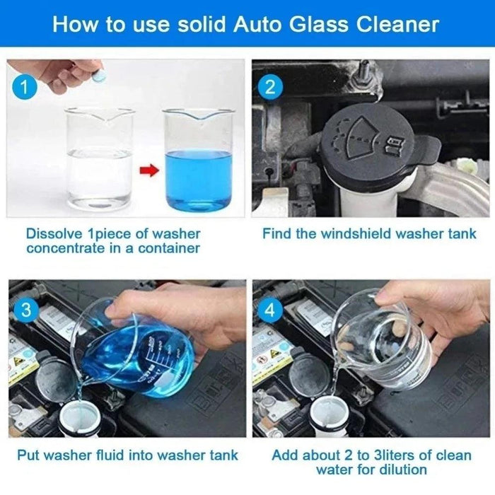 Solid Cleaner Car Windscreen Cleaner Effervescent Tablet Auto Wiper - Lacatang Shop