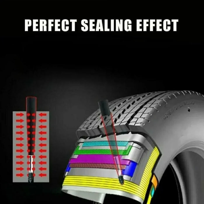 Tire Repair Nail Kit for Cars, Motorcycles, Scooters, and Bikes - Rubber and Metal Sealant Tools for Quick Puncture Fixes