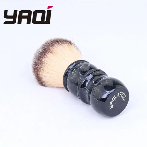 Yaqi 24MM Men's Shaving Brush with Resin Handle and Nylon Bristles - Professional Barber Tool for Beard Care and Facial Cleansing
