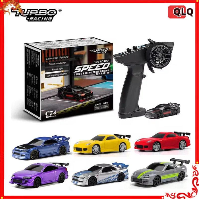 Turbo Racing 1:76 C64 C73 C72 C74 Drift RC Car With Gyro Radio Full - Lacatang Shop