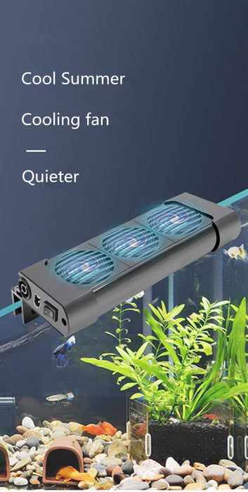 Aquarium Cooling Fan System for Fish Tanks – Temperature Control Chiller with 2/3/4/5 Fan Options for Marine and Pond Use