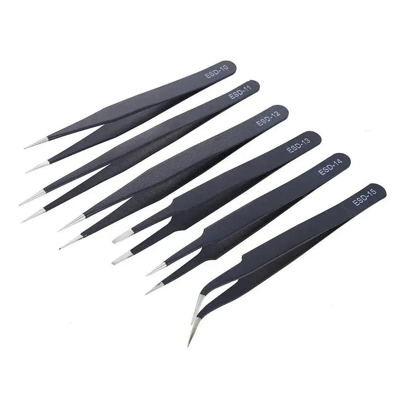 6Pcs Anti-static ESD Stainless Steel Tweezers Maintenance Tool 6Pcs Anti-static ESD Stainless Steel Tweezers Maintenance Tool -  Other AliExpress Lacatang Shop 