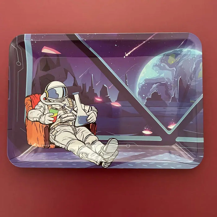 Collectible Metal Rolling Tray - 7 x 4.92 Inch Size