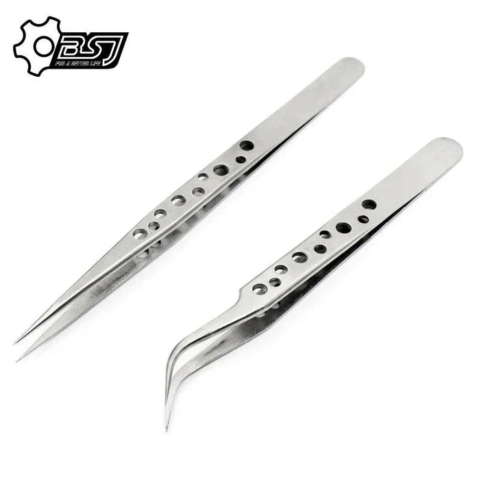 Electronics Industrial Tweezers Anti-static Curved Straight Tip - Lacatang Shop