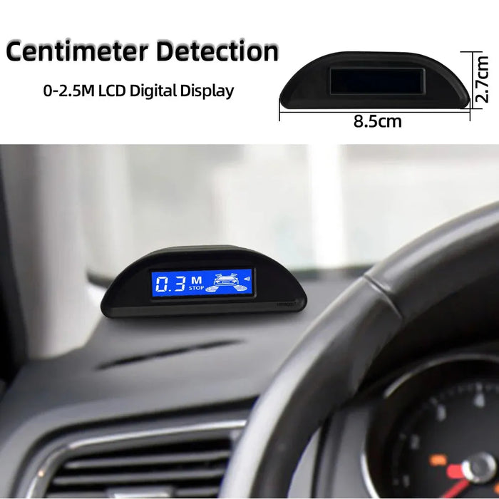 HIPPBQCC Parking Sensor For Car With Auto Parktronic Reverse LED Monitor 4 Sensors Radar Detector System Backlight Display