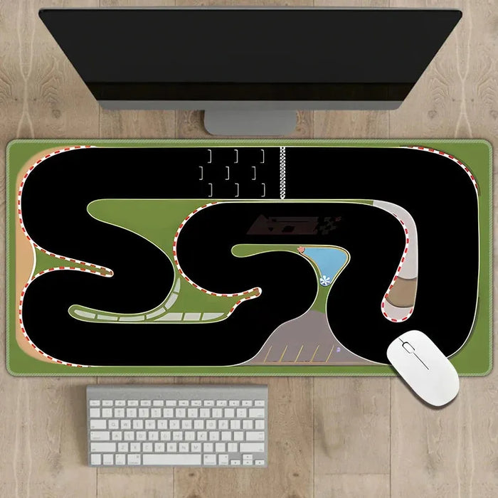 2mm Thick Non-Slip Rubber Mouse Pad 300x700mm Traffic Simulation Desk Mat for Gaming and Office Use - Lacatang Shop