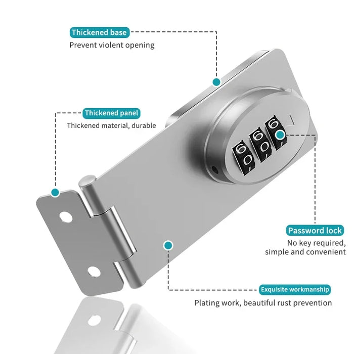 Child Safety Refrigerator and Cabinet Lock - Metal Double Opening Drawer Protection Lock