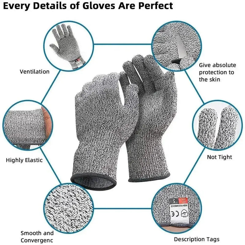 HPPE Level 5 Safety Anti Cut Gloves High-strength Industry Kitchen HPPE Level 5 Safety Anti Cut Gloves High-strength Industry Kitchen -  Other AliExpress Lacatang Shop 
