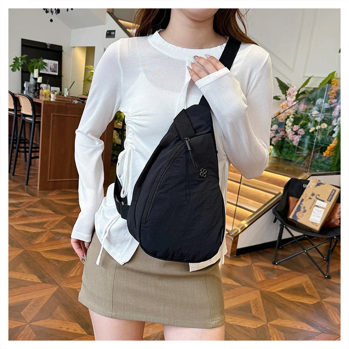 Nylon Zipper 2024 Hot Selling Women's Waist Packs Solid Color Versatile Casual Chest Bag Soft Simple Popular Crossbody Bag Nylon Zipper 2024 Hot Selling Women's Waist Packs Solid Color   Lacatang Shop Lacatang Shop 