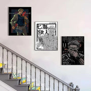 1pc Kento Nanami Jujutsu Kaisen Classic Movie Poster Self-adhesive Art Waterproof Paper Sticker Coffee House Bar Room Wall Decor
