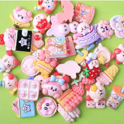 10-Pack Kawaii Sanrio Resin Accessories for DIY Phone Cases and Headwear - Featuring Hello Kitty, Kuromi, and My Melody - Lacatang Shop