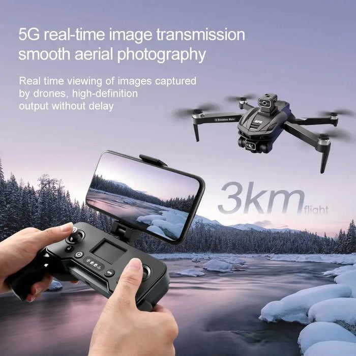 New V168 Drone Professinal Three Camera 8K Wide Angle Optical GPS - Lacatang Shop